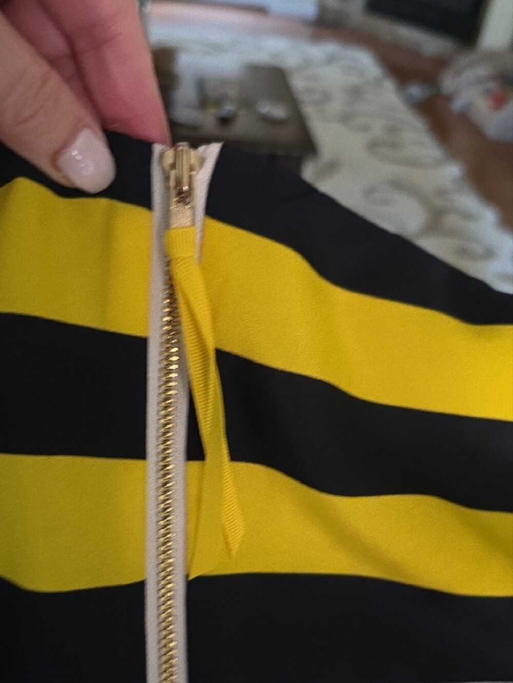 Eliza J Retro Colorblock Striped Shift Dress - Picture 3 of 9